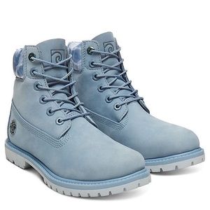Timberland Light Blue Fold-Over Boots